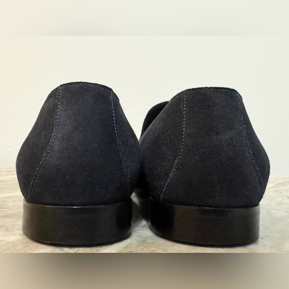 BURBERRY PRORSUM NAVY BLUE SUEDE TASSEL LOAFERS SLIPPERS 44 / 11 US $1000 - Picture 7 of 12